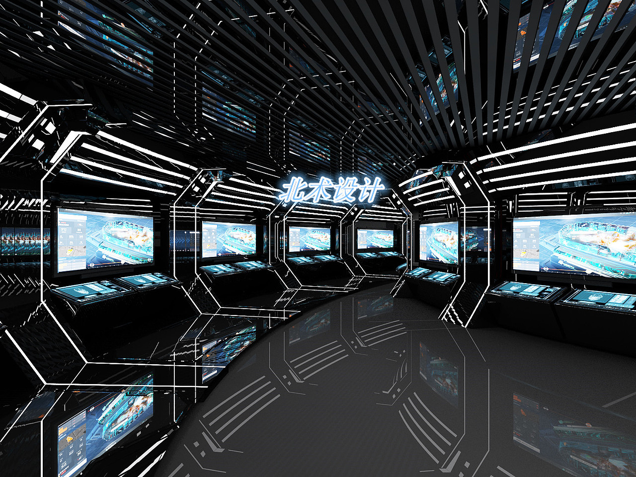 空间站文化展厅科技感|三维|场景|治术艺空_原创作品-站酷(zcool)