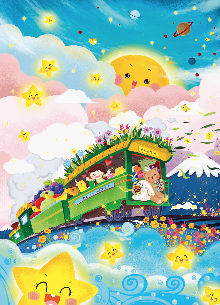 蜡笔森林系列插画|插画|儿童插画|七贤俊宝 - 原创作品 - 站酷 (zcool