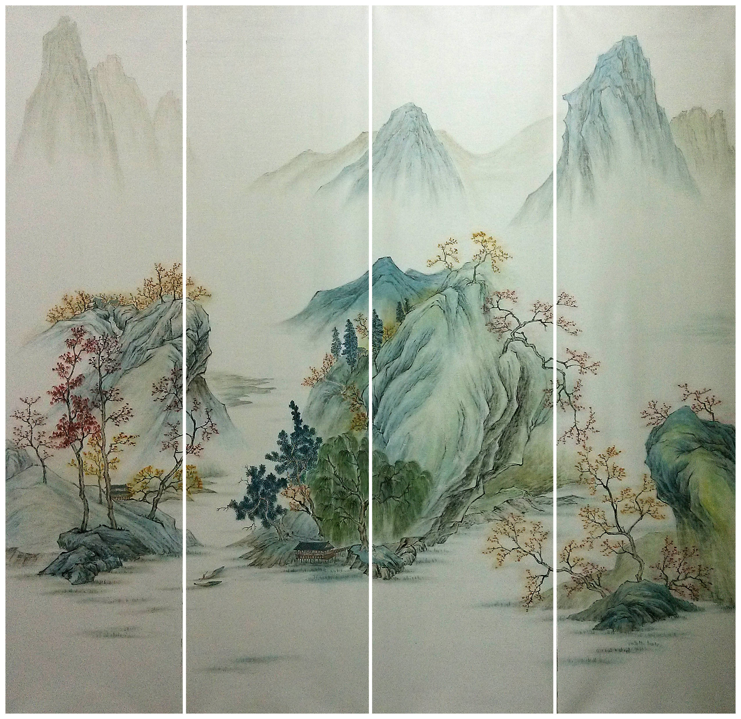 新中式水墨山水装饰画|纯艺术|实验艺术|勤汇 - 原创作品 - 站酷 (ZCOOL)