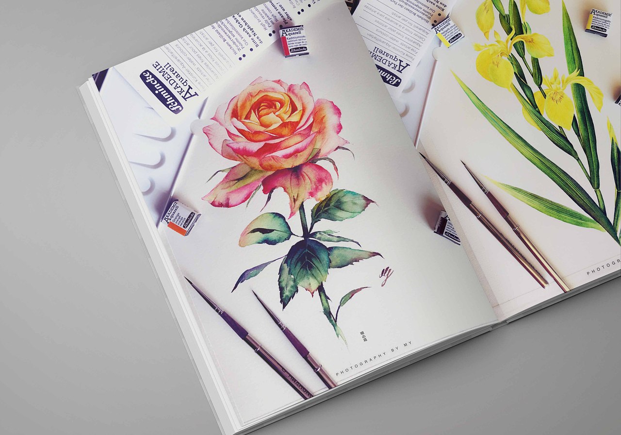 书籍遇见花开唯美水彩花卉技法教程装帧设计