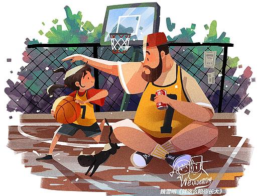 魏雪明 | 画给女儿的一组插画：就这么陪你长大。