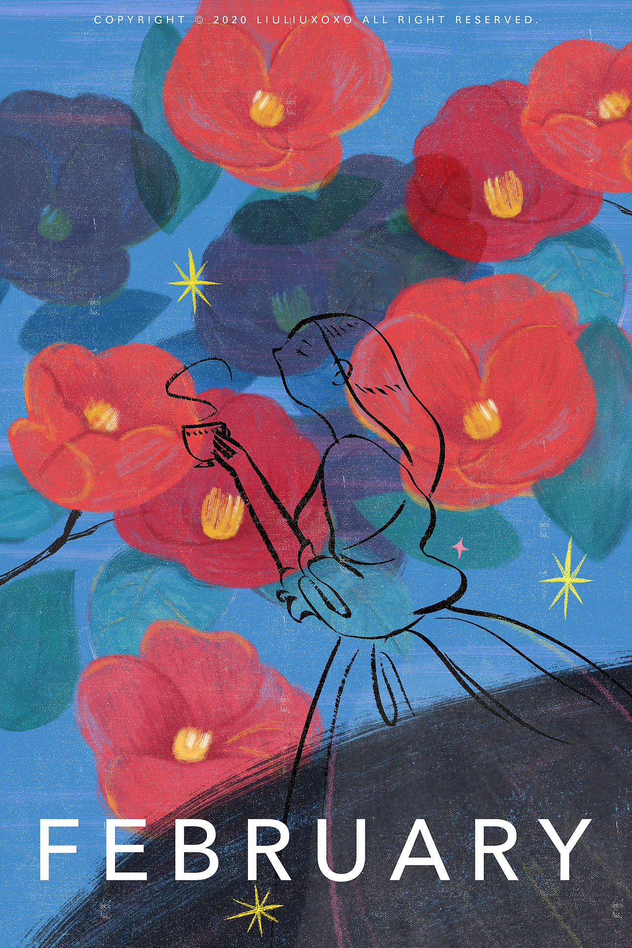 二月的涂涂画画（图ZMTk3NDM0ODEy） - 创作习作 - 站酷设计师LIULIUXOXO原创素材 - 站酷ZCOOL