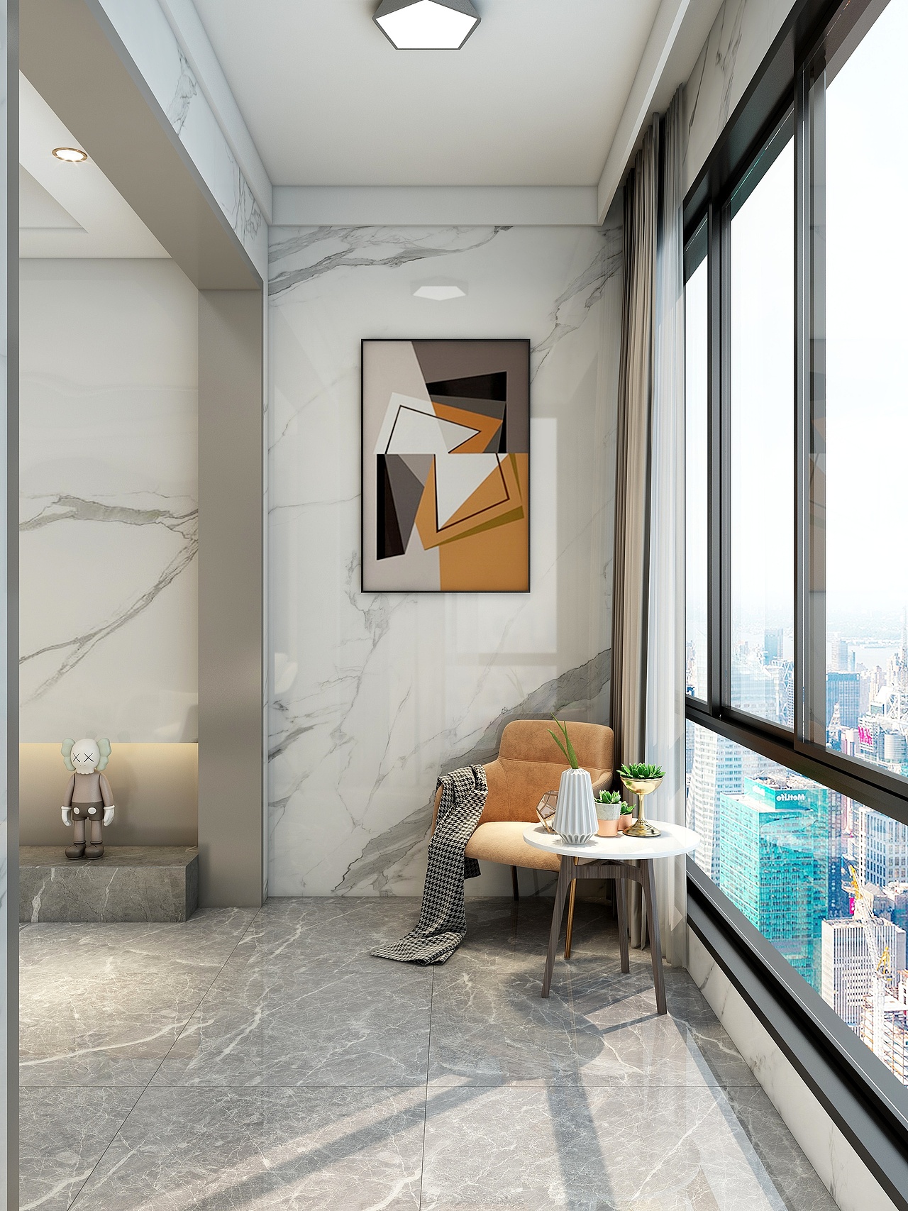 现代简约四居——暖咖家居