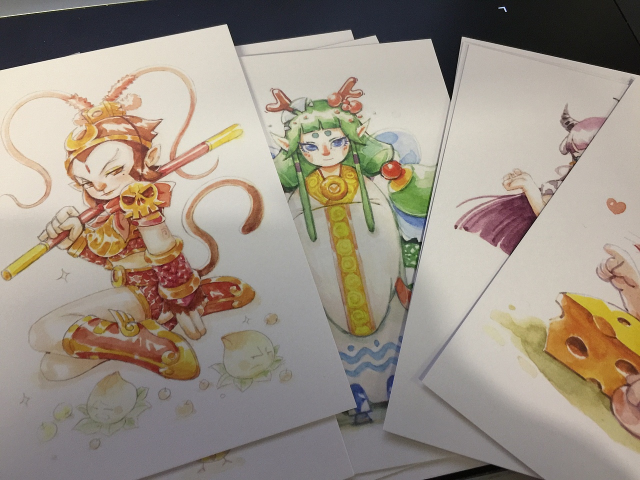 手绘十二生肖贺卡