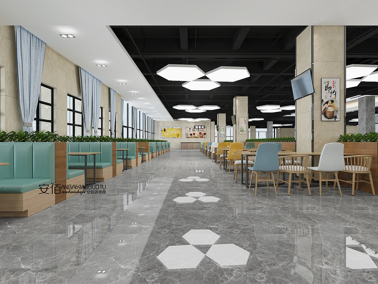 偶约----幸运遇你----餐厅（图ZMjMwOTg3Njg4） - 其他空间 - 站酷设计师林悦室内设计原创素材 - 站酷ZCOOL