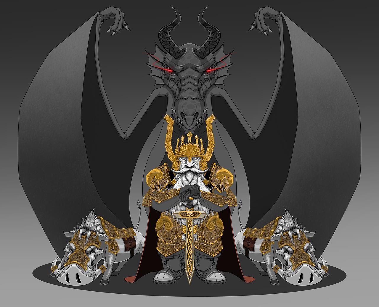 矮人领主和他的猪