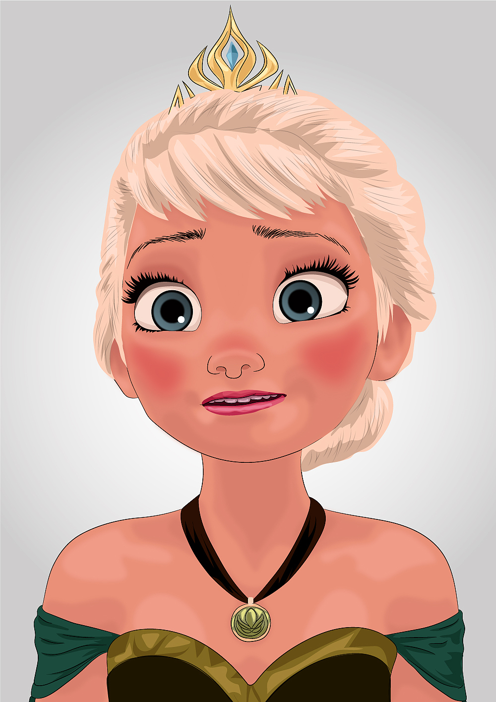 ai鼠绘插画人物头像