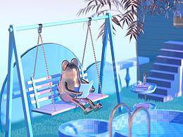 C4D_2020鼠年蓋樓_