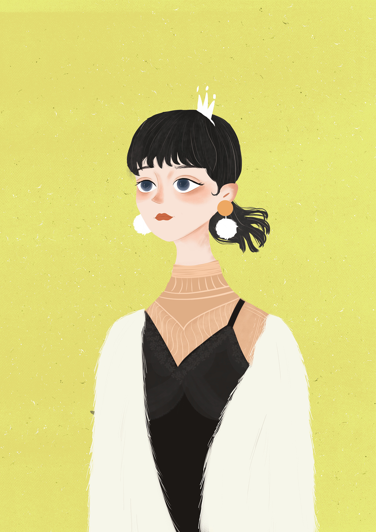 女孩(临摹)|插画|插画习作|涂口红的柚子 - 原创作品 - 站酷 (zcool)