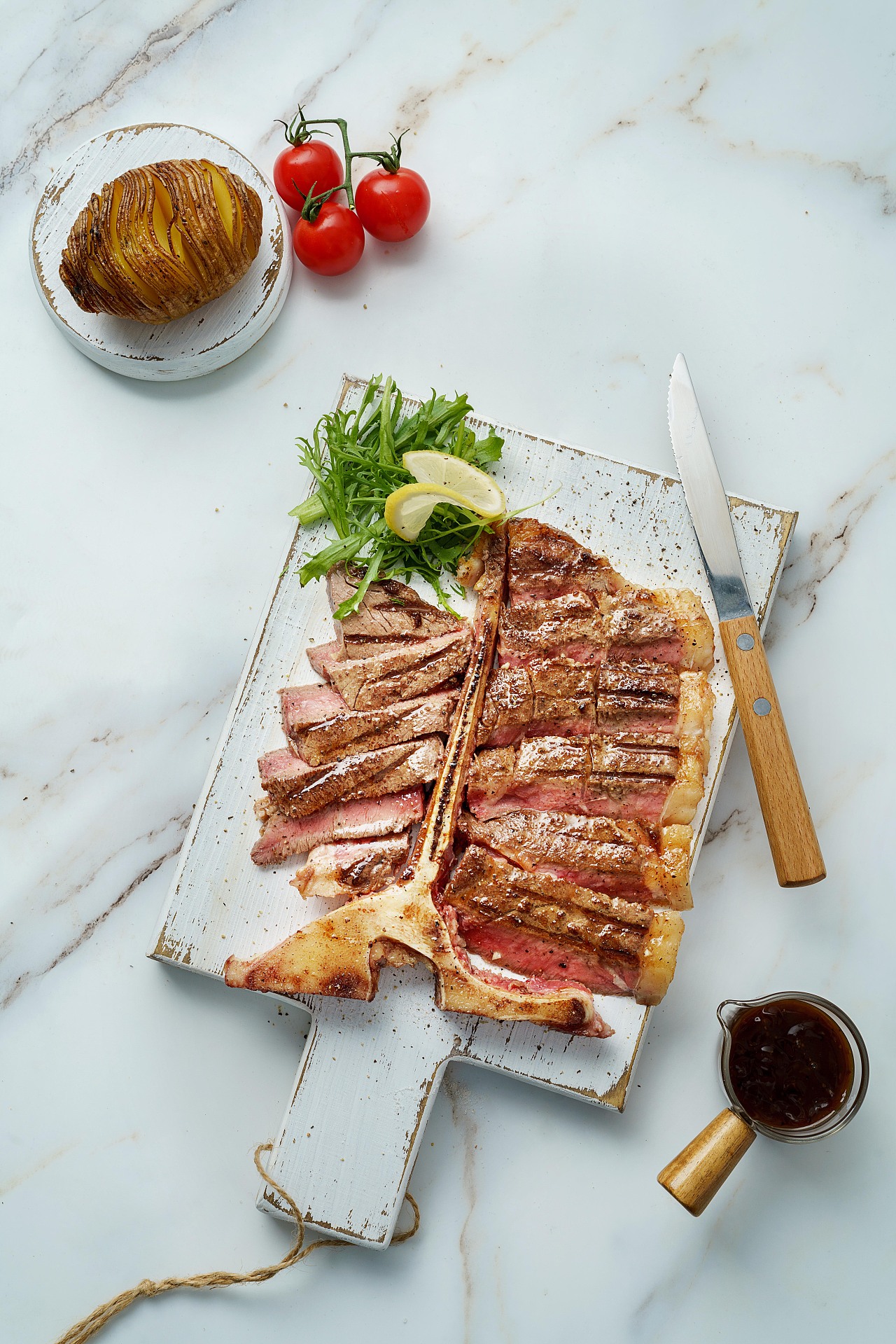 美食摄影t骨牛排无肉不欢