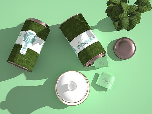 原创#毛克翕银球茶包装设计异形标贴标签罐装茶叶包装