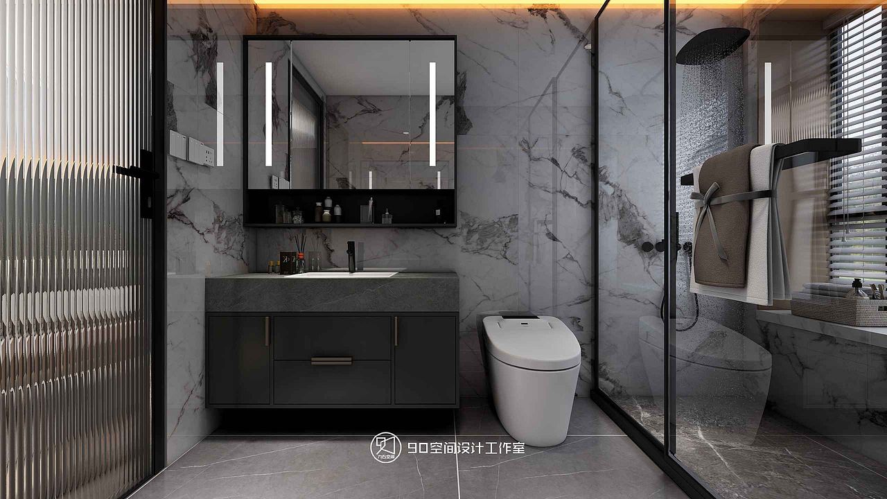 90空间设计∣《黑与白》157平方现代（图ZMjgyMjMzNzM2） - 家装设计 - 站酷设计师设计师赵响原创素材 - 站酷ZCOOL