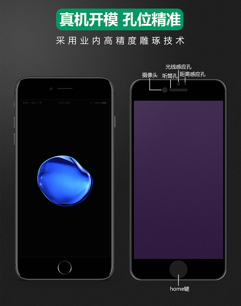 苹果7 3D曲面软边钢化膜描述（图ZNjMxNzI3MTI=） - 电商 - 站酷设计师青青君子原创素材 - 站酷ZCOOL