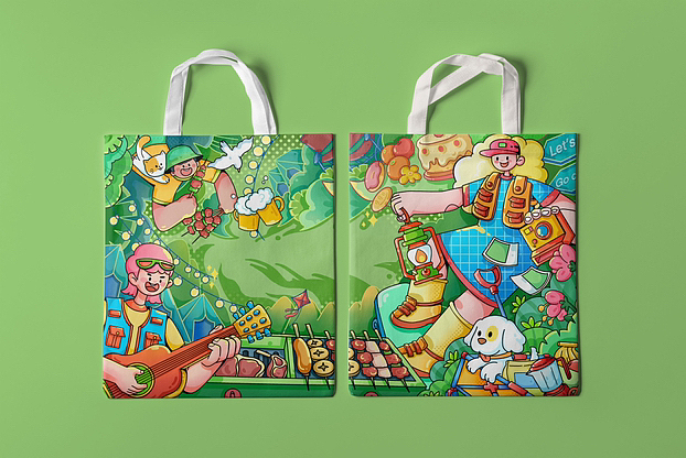 原创插画|一起去露营