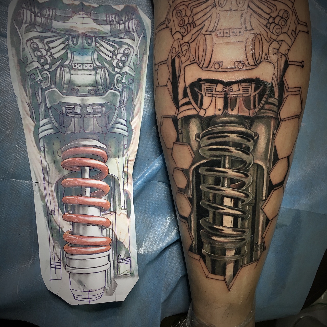 机械腿|手工艺|其他手工|恶之花刺青 - 原创作品 - 站酷 (ZCOOL)