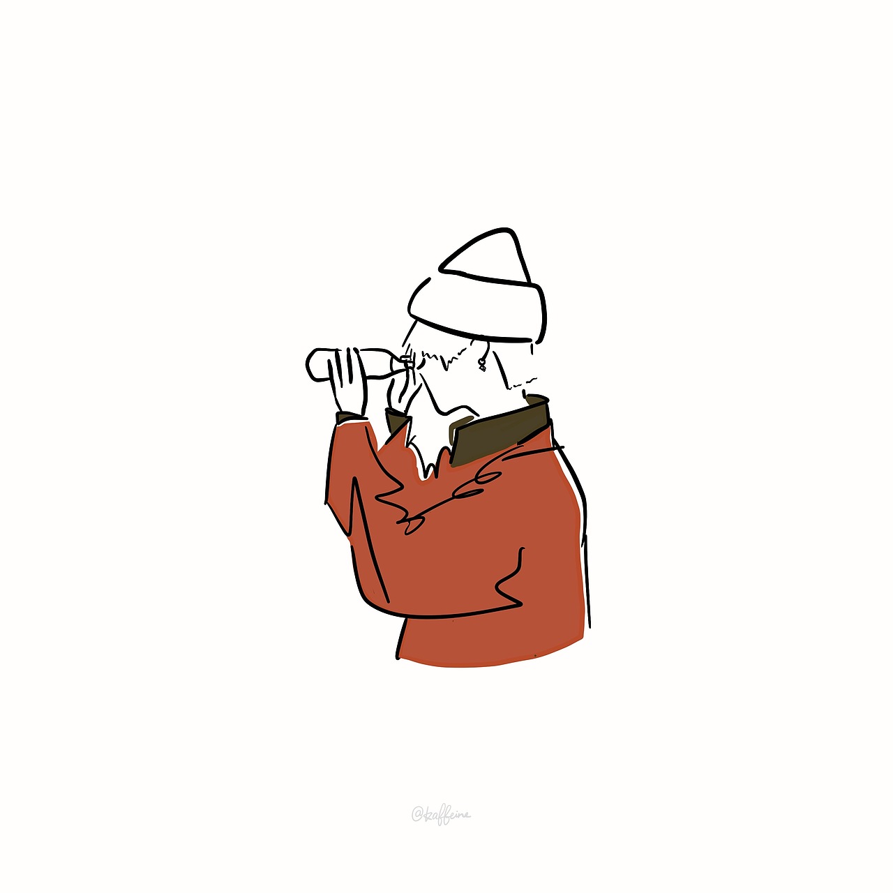 黑白线条简笔画