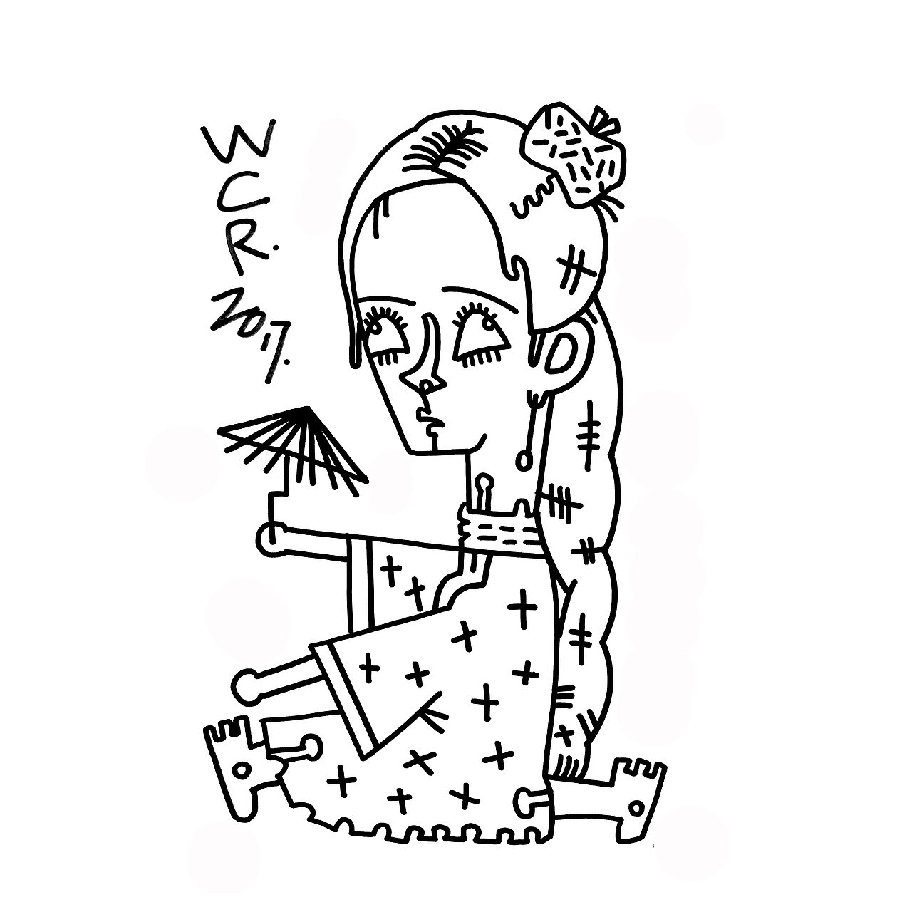 FaceDoodle/怪相涂鸦/丑叔WCR（图ZMTk3ODg5MTA0） - 新锐潮流插画 - 站酷设计师王晨睿原创素材 - 站酷ZCOOL