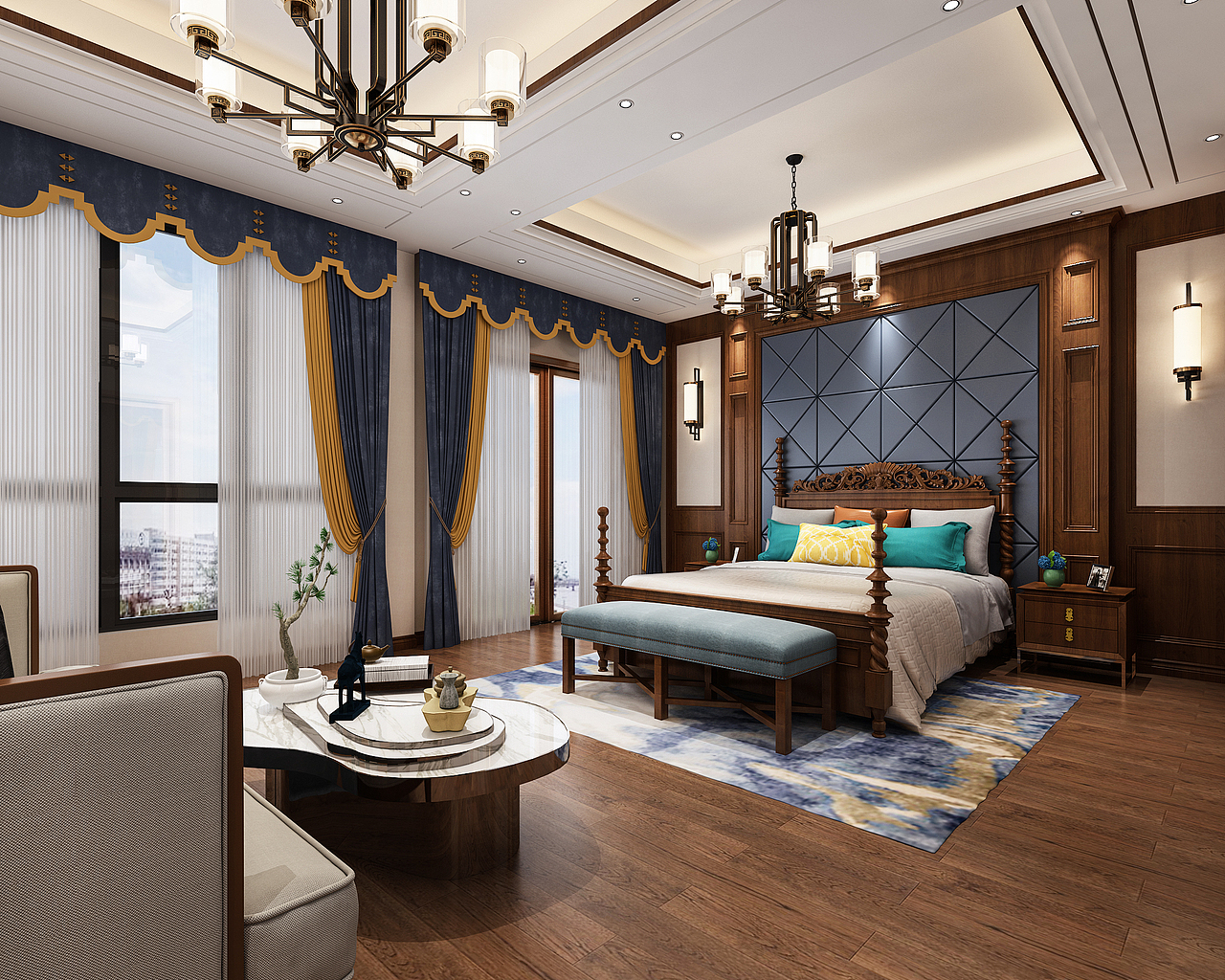 美式别墅家装效果图