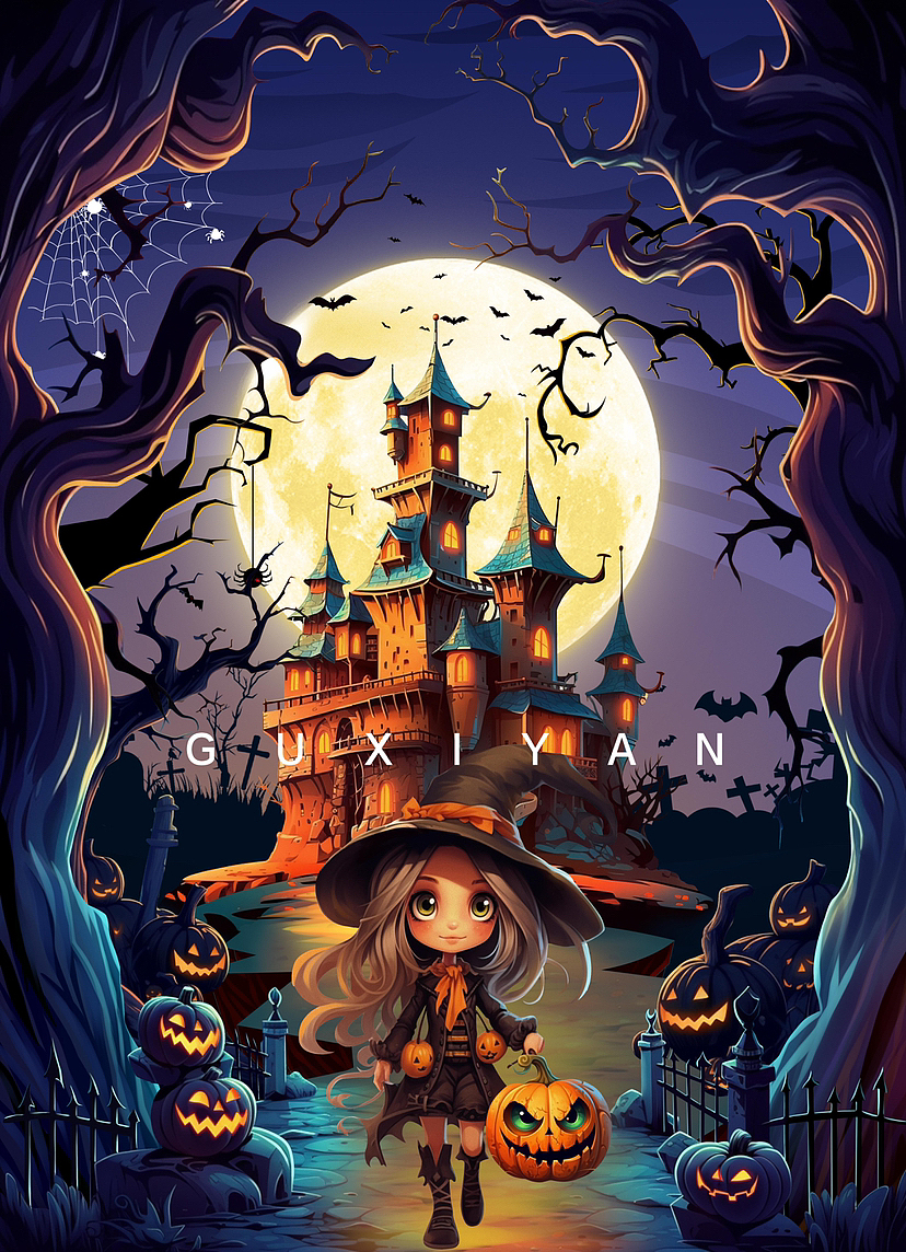 万圣节🎃（图ZMzQzNDk1MTQ4） - 商业插画 - 站酷设计师古西彦原创素材 - 站酷ZCOOL