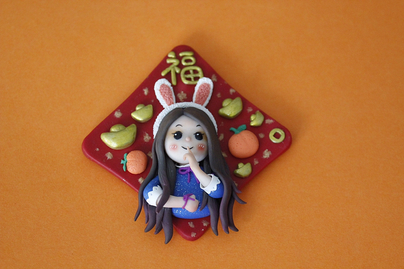 兔年粘土作品（图ZMzI3NjExODk2） - 工艺品设计 - 站酷设计师小巴爱幻想88原创素材 - 站酷ZCOOL