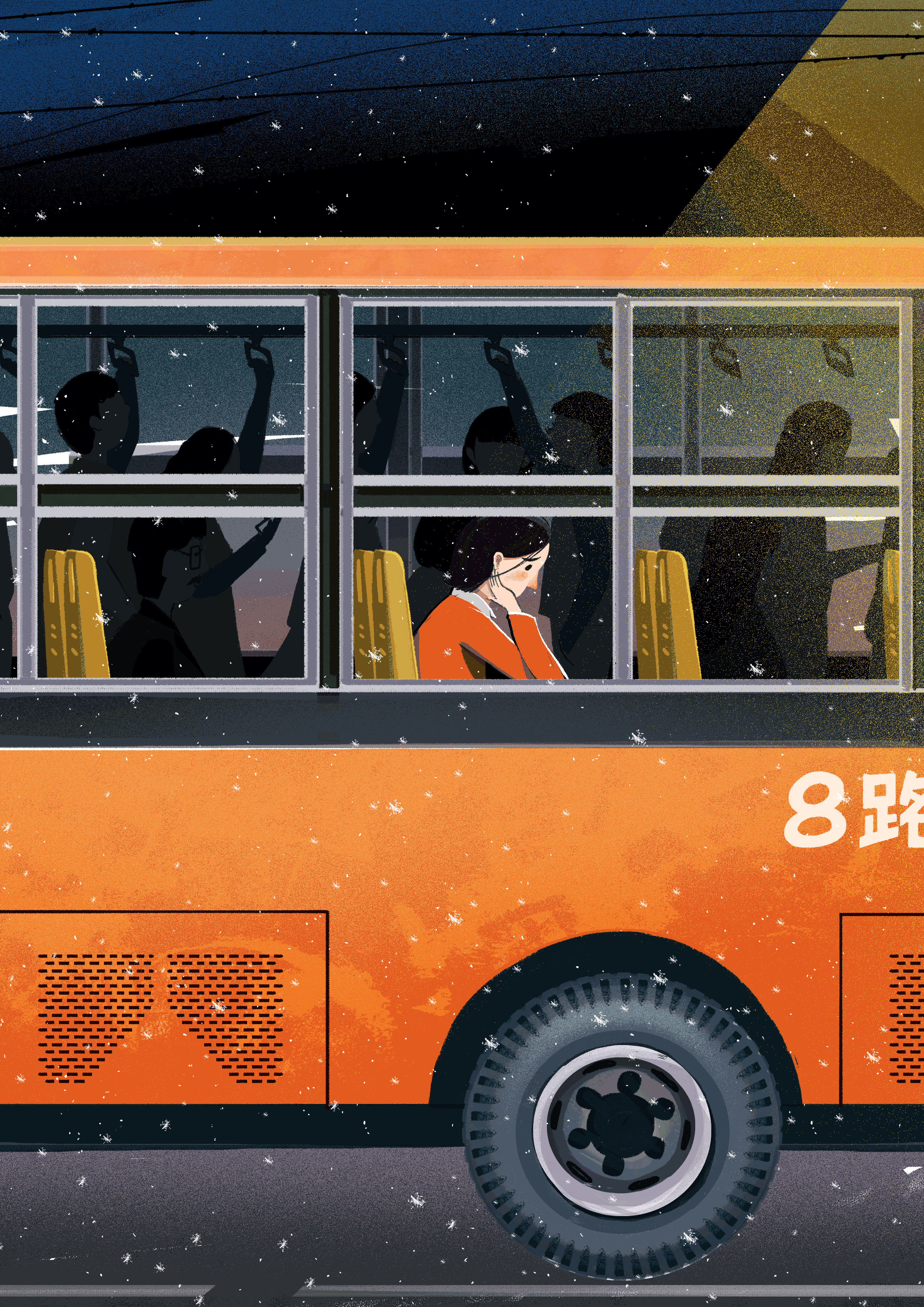 初雪（图ZMTQxNTk0MTA0） - 商业插画 - 站酷设计师l星尘l原创素材 - 站酷ZCOOL