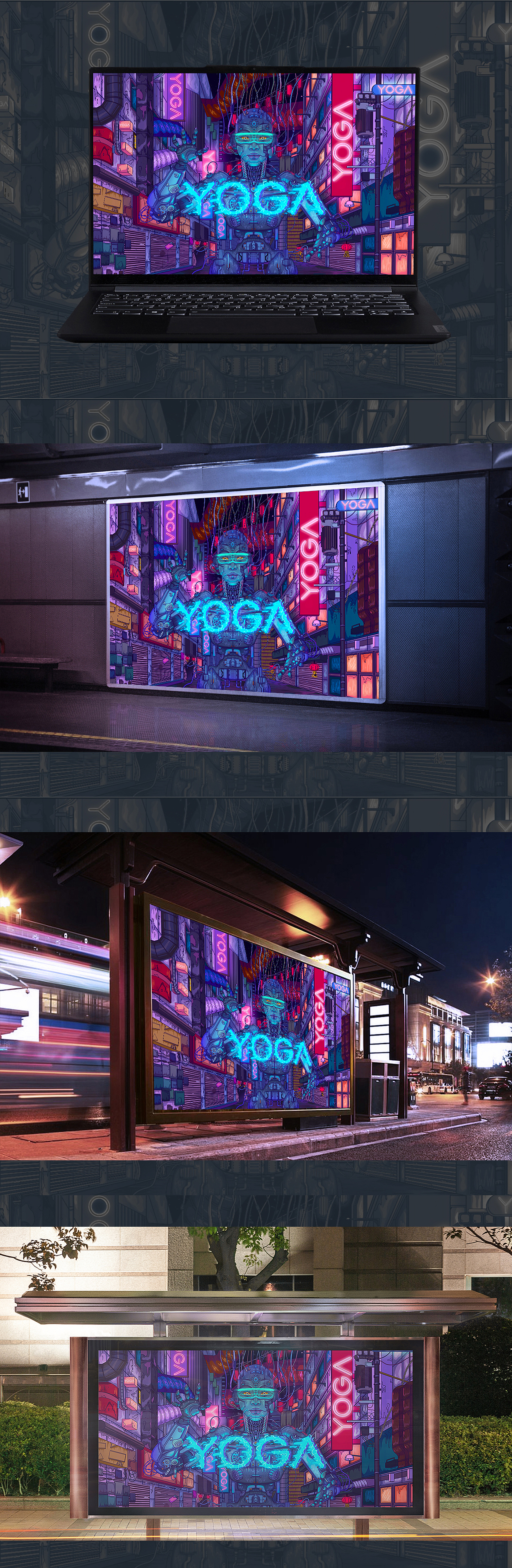 赛博朋克风 |“屏”实力绽放（图ZMjUxODU1Mjgw） - 商业插画 - 站酷设计师插画师_功夫怂猫原创素材 - 站酷ZCOOL