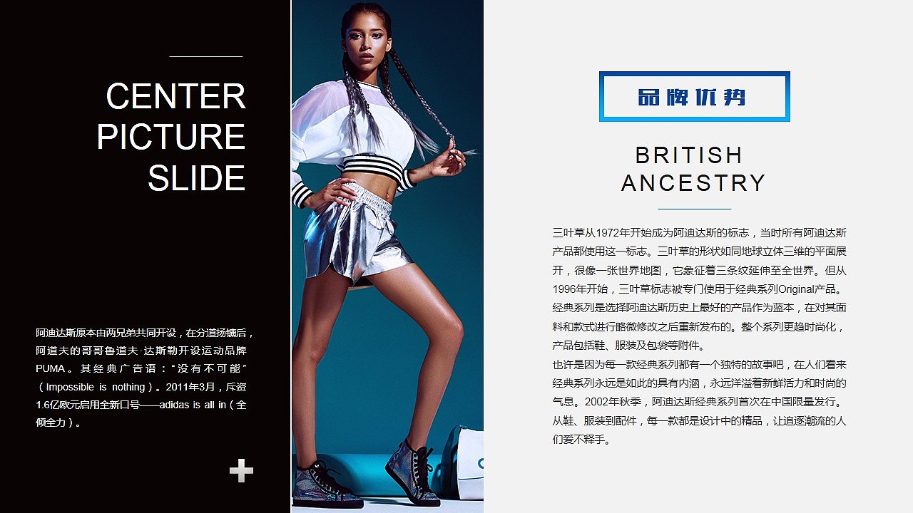 adidas阿迪达斯高端运动品牌商业计划书ppt模版