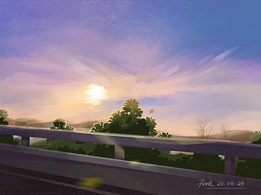 日落插画（图片练习）