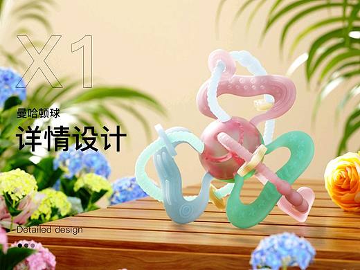 曼哈顿球C4D详情页渲染