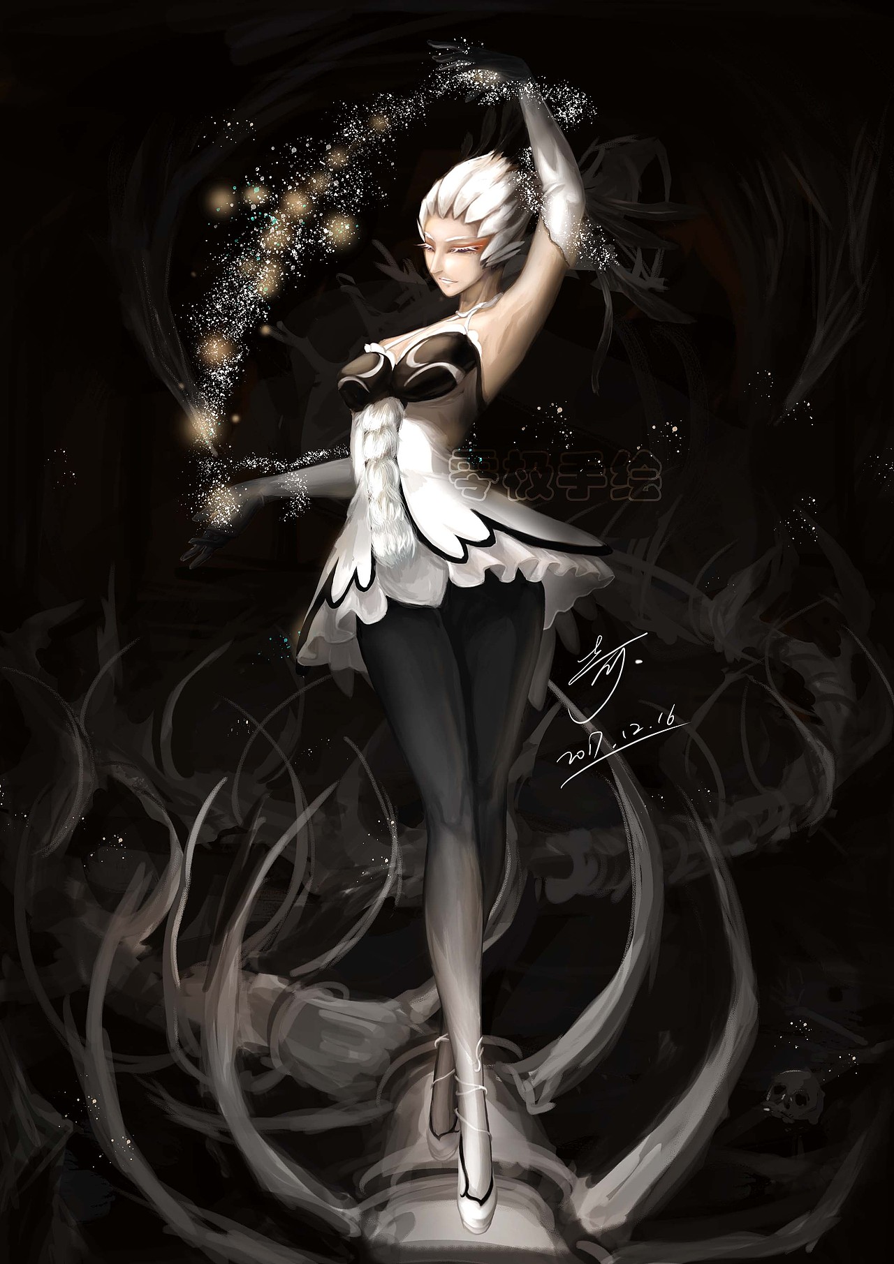 【零极手绘】蛇鹫拟人