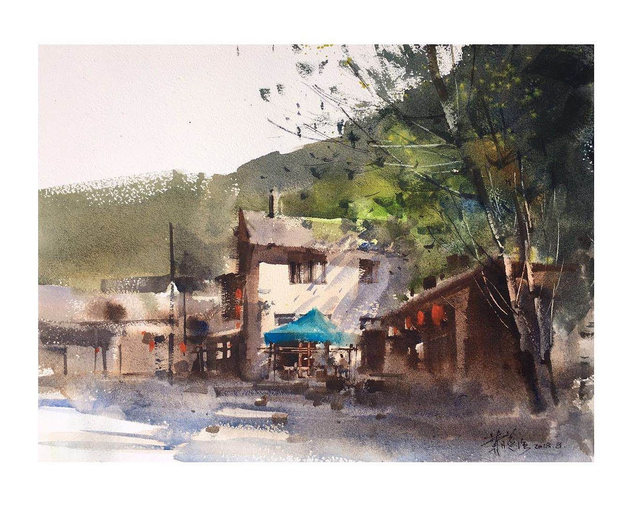 费曦强老师水彩写生