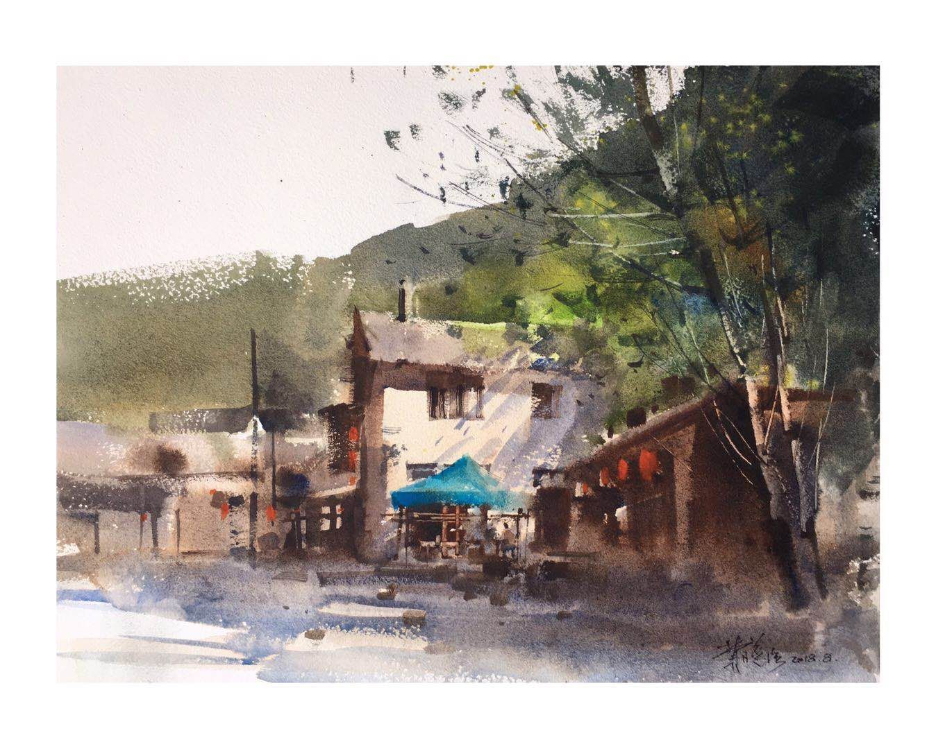 费曦强老师水彩写生