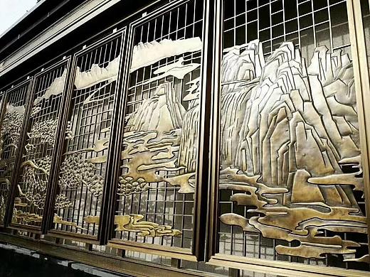 尊享酒店会所大厅金属装饰屏风隔断
