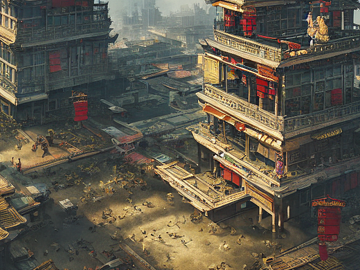 #AI創(chuàng)作實(shí)驗(yàn)室#中式建筑（個(gè)人主頁-ZNjIxNDU3NDg=） - AI作品 - 站酷設(shè)計(jì)師云中牧童原創(chuàng)素材 - 站酷ZCOOL