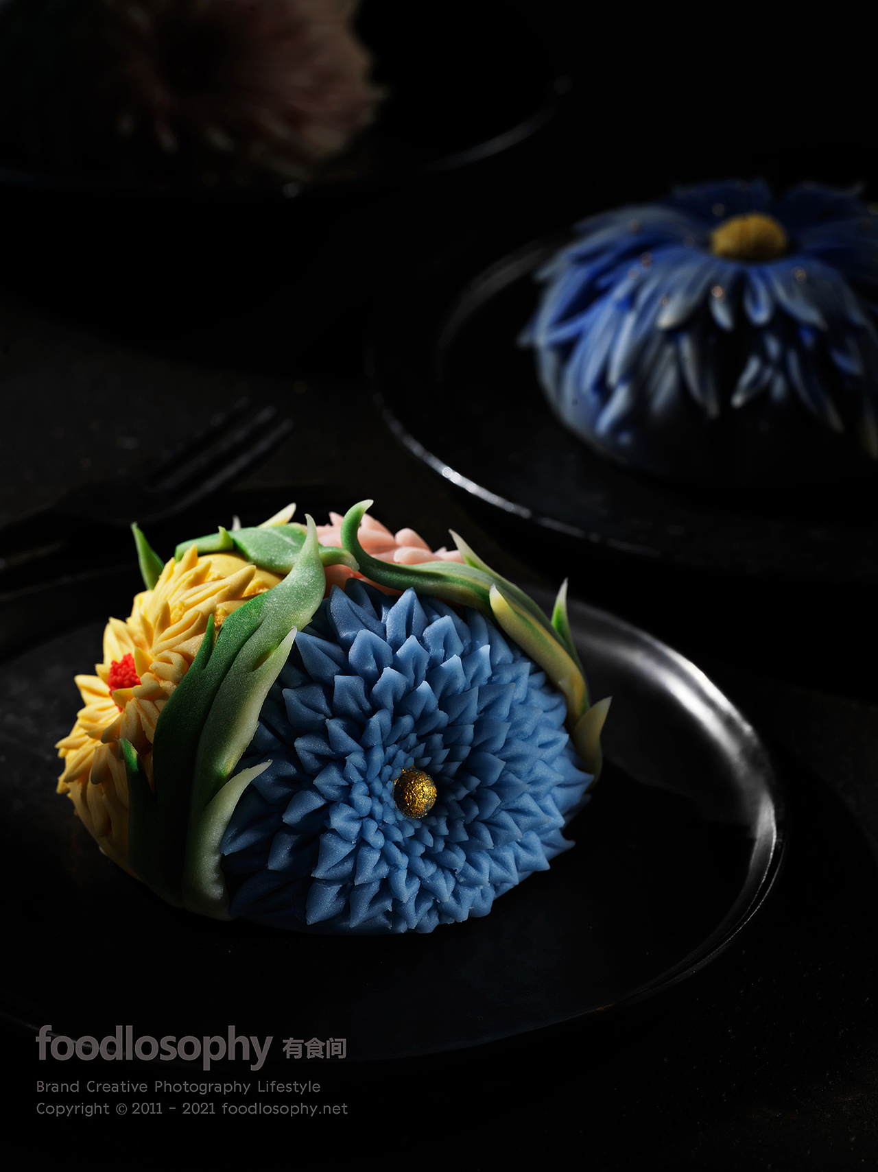 影实造型 × 有食间｜一组绽放的和果子（图ZMjQ1NDIyNjQ4） - 产品摄影 - 站酷设计师有食间原创素材 - 站酷ZCOOL