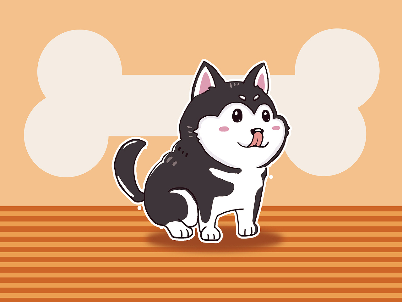 【哈士奇暖贴插画包装】（图ZMjM1MTcwNzUy） - 商业插画 - 站酷设计师初尧YOUNG原创素材 - 站酷ZCOOL