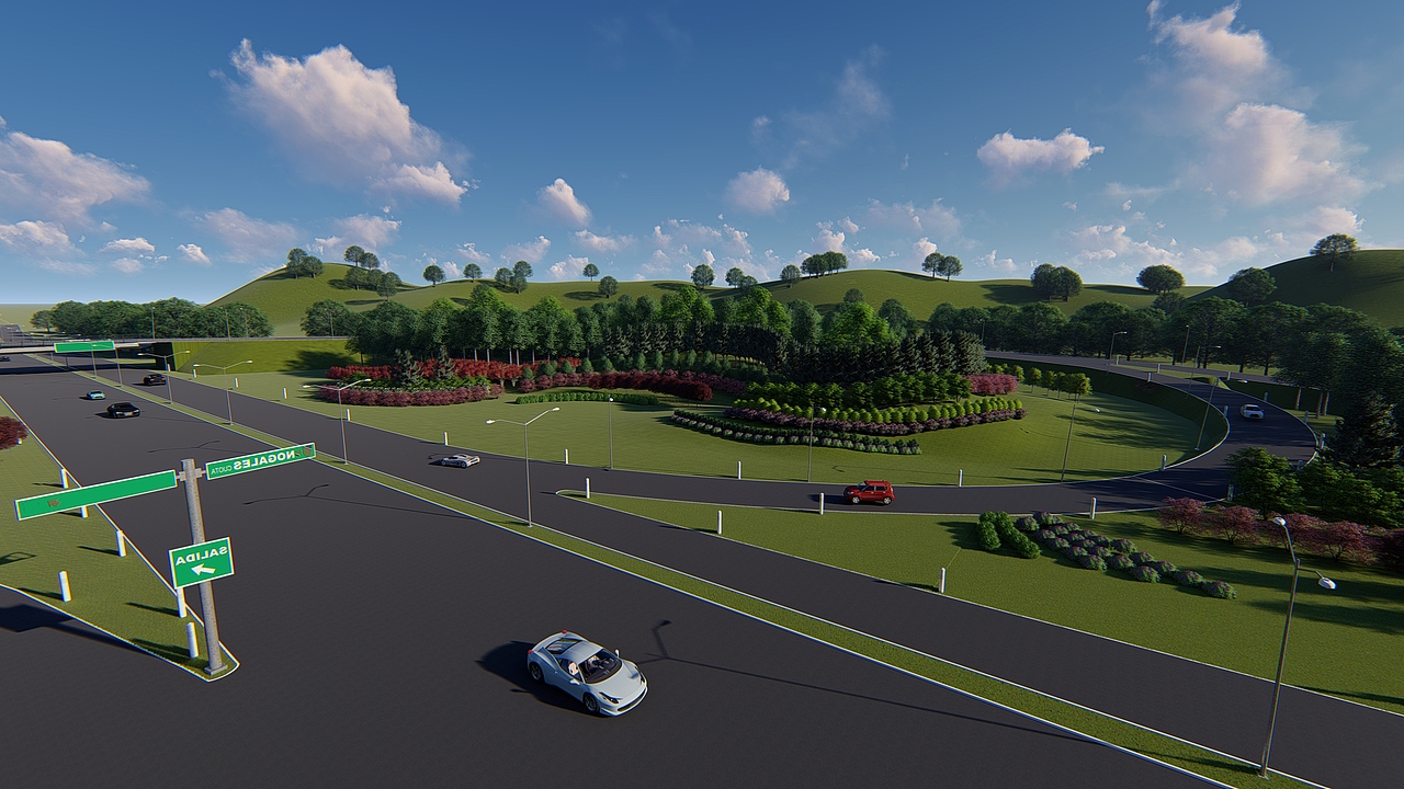 堡石图互通立交平面图