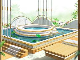 電商場景合成，中國風(fēng)，小清新
