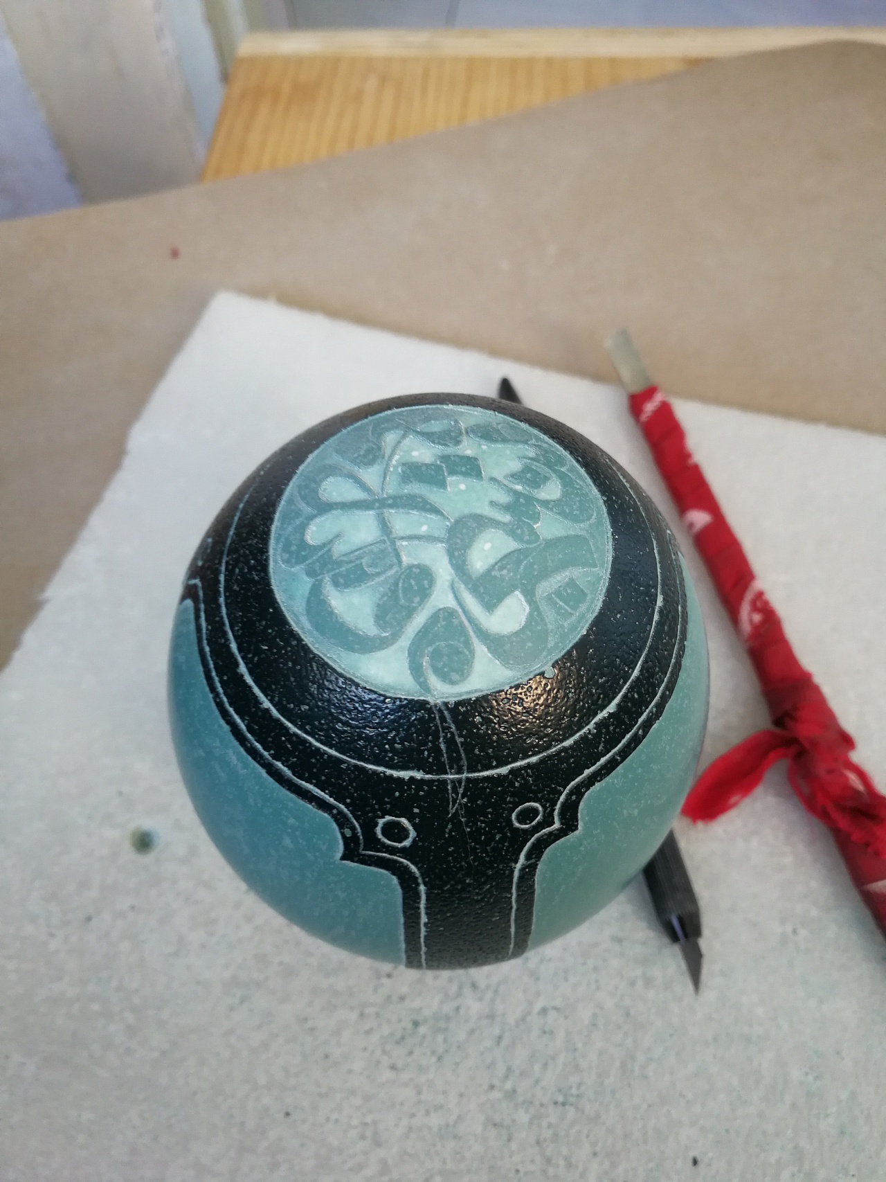 鸸鹋蛋雕《生肖全家福》