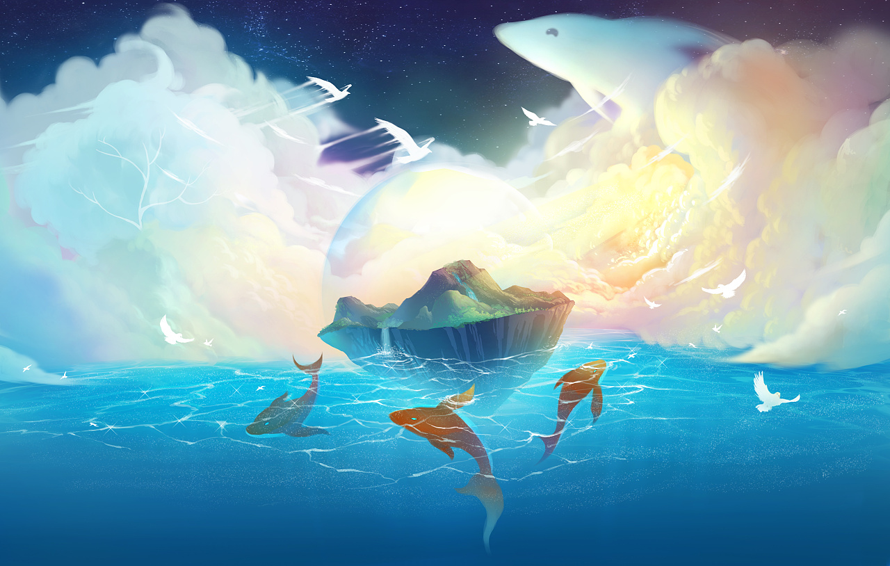 《奇幻梦境》海洋保护插画#青春答卷#|插画|创作习作|奔跑的米奇 - 原创作品 - 站酷 (ZCOOL)