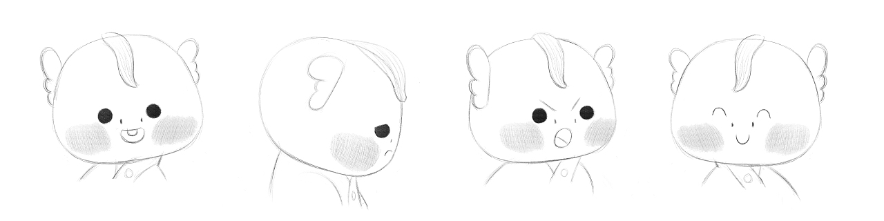 第一版酥酥的线稿