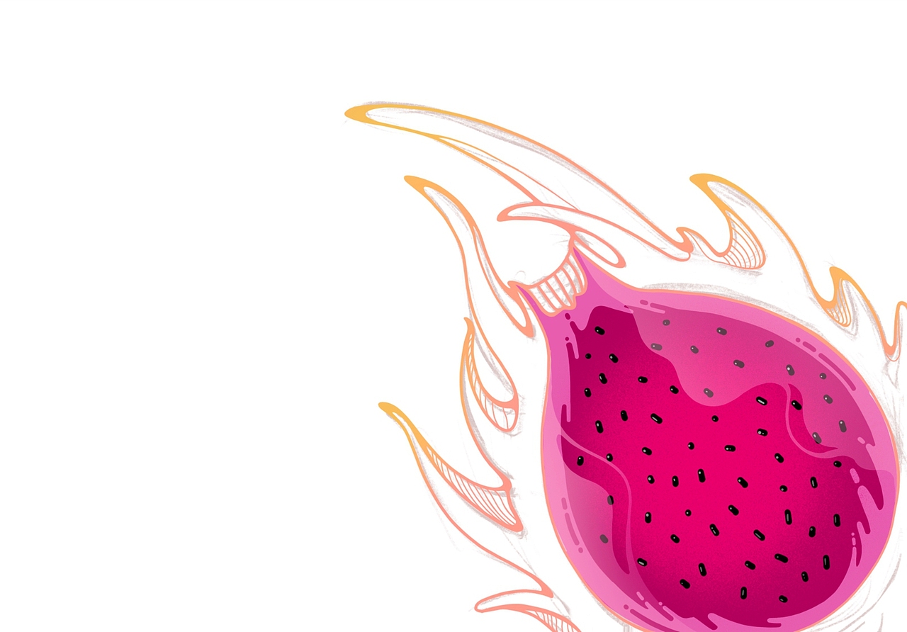 火 龙 果（图ZMjg5MjI5NDg0） - 商业插画 - 站酷设计师采色斑蓝原创素材 - 站酷ZCOOL