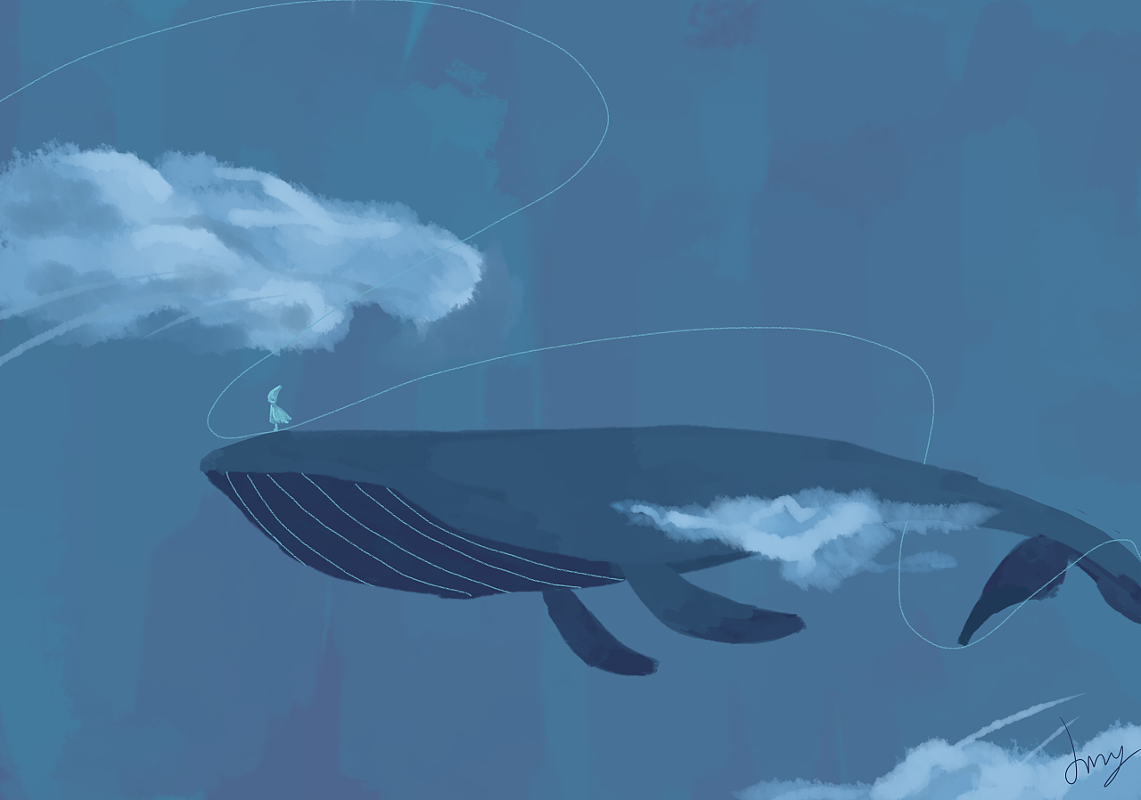鲸鱼壁纸动漫 古风图片