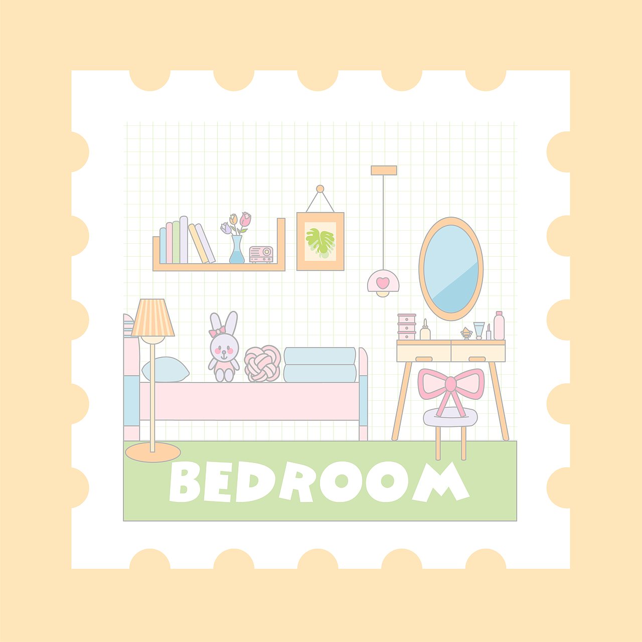 简约扁平风浴室&卧室