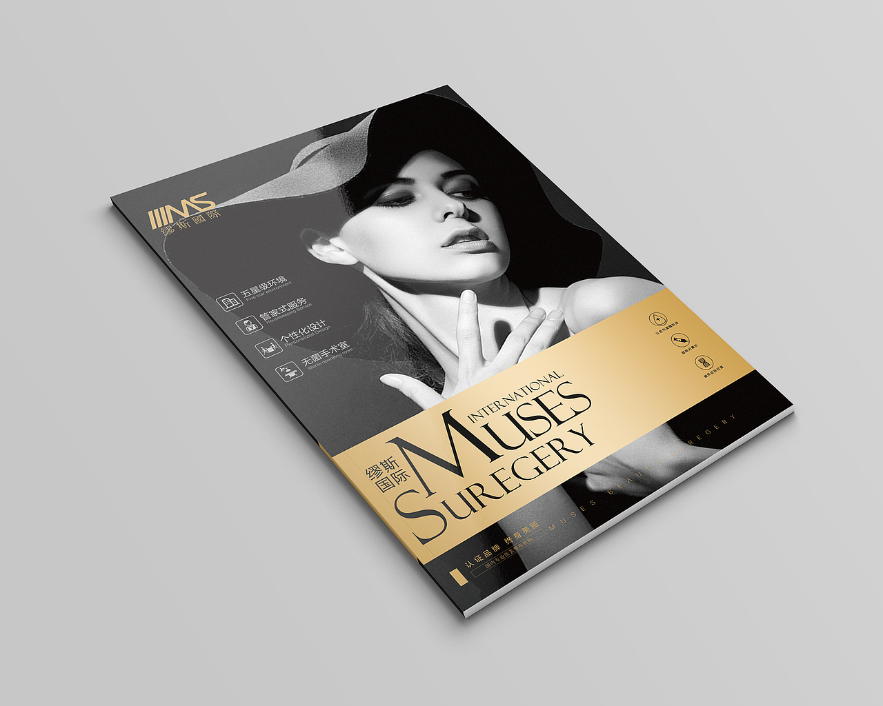 医美黑金画册时尚整形画册大气高档美容画册封面设计