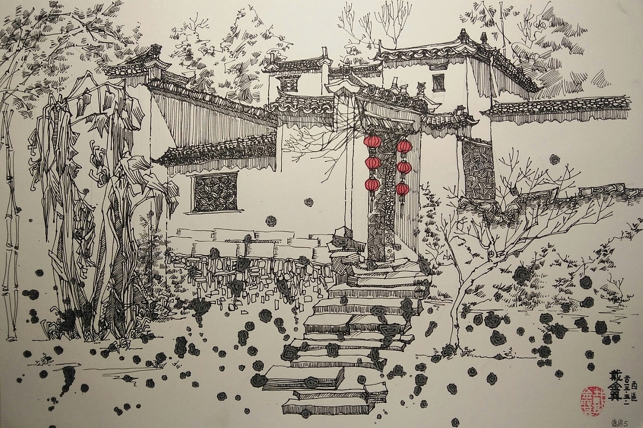 西递宏村速写随笔