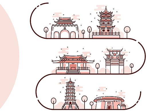 原创建筑图标设计-漳州印象