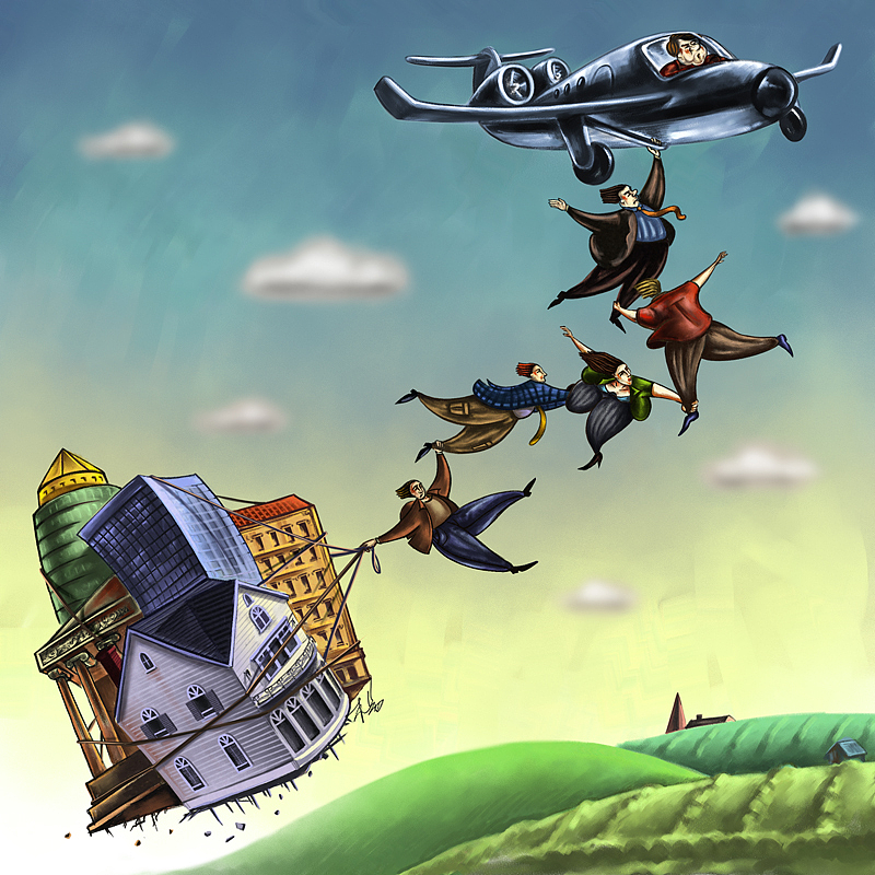 可怕的危机|插画|商业插画|木易宁 - 原创作品 - 站酷 (zcool)