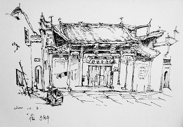 宏村速写（图ZNDczMTkzODQ=） - 创作习作 - 站酷设计师vivi_tan原创素材 - 站酷ZCOOL