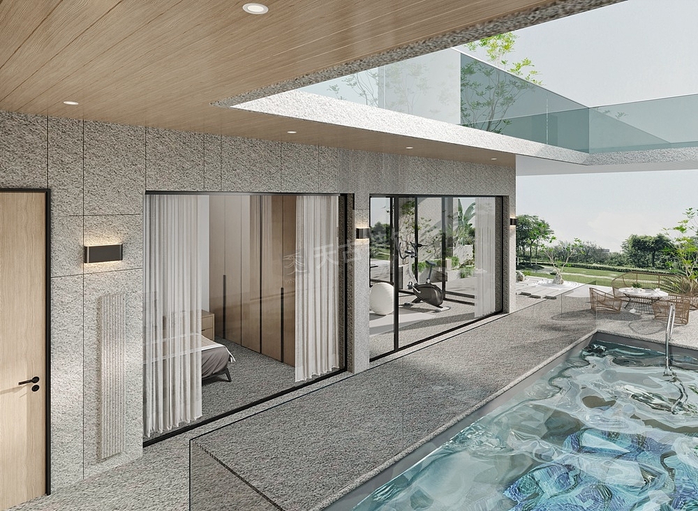 重庆双拼别墅装修设计,渝北逸翠庄园600平极简风格设计